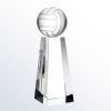 Crystal Tower Volleyball Trophy