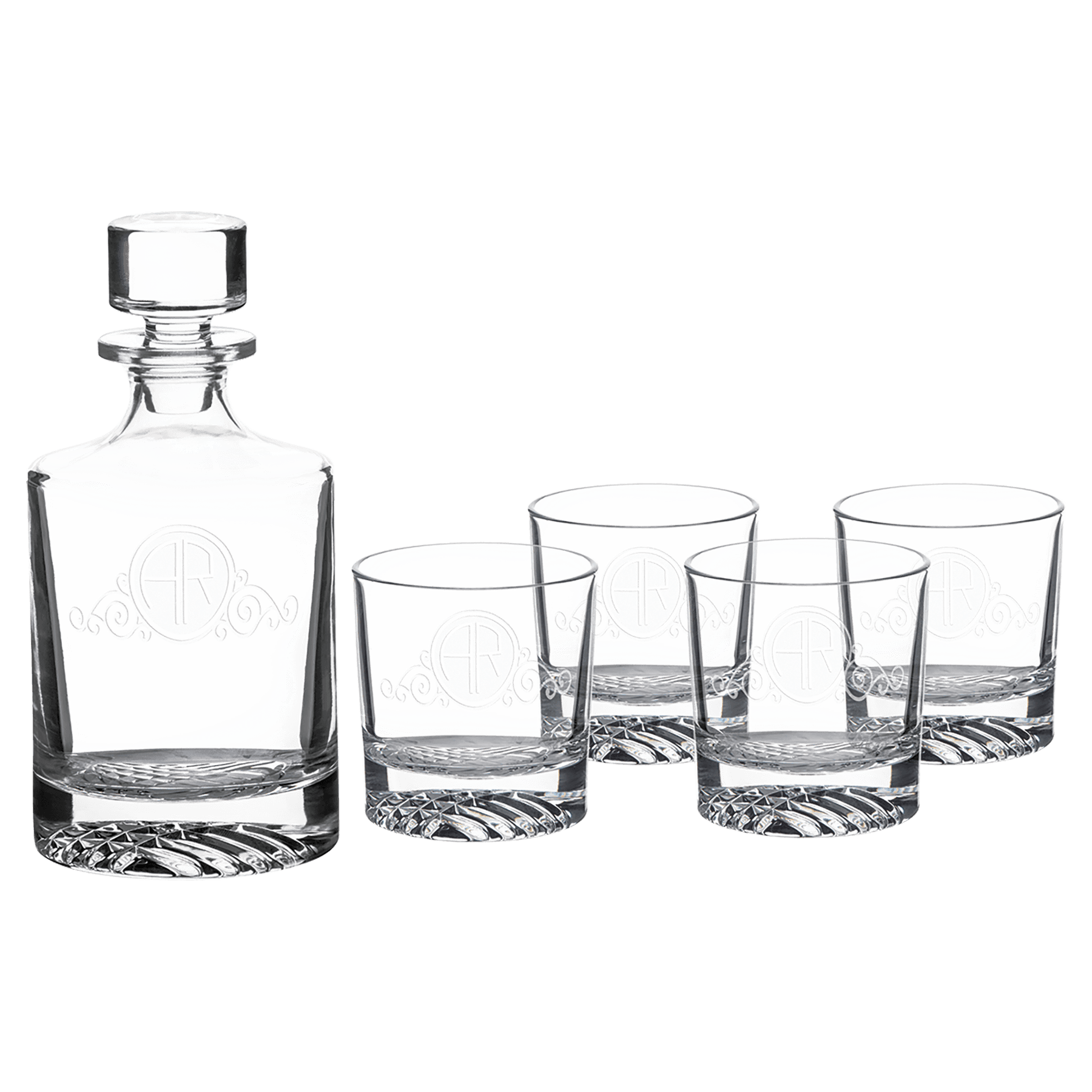 Round Glass Decanter Set