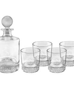 Round Golf Glass Decanter Set