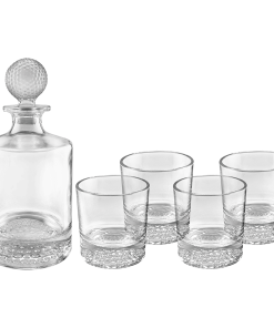 Round Golf Glass Decanter Set