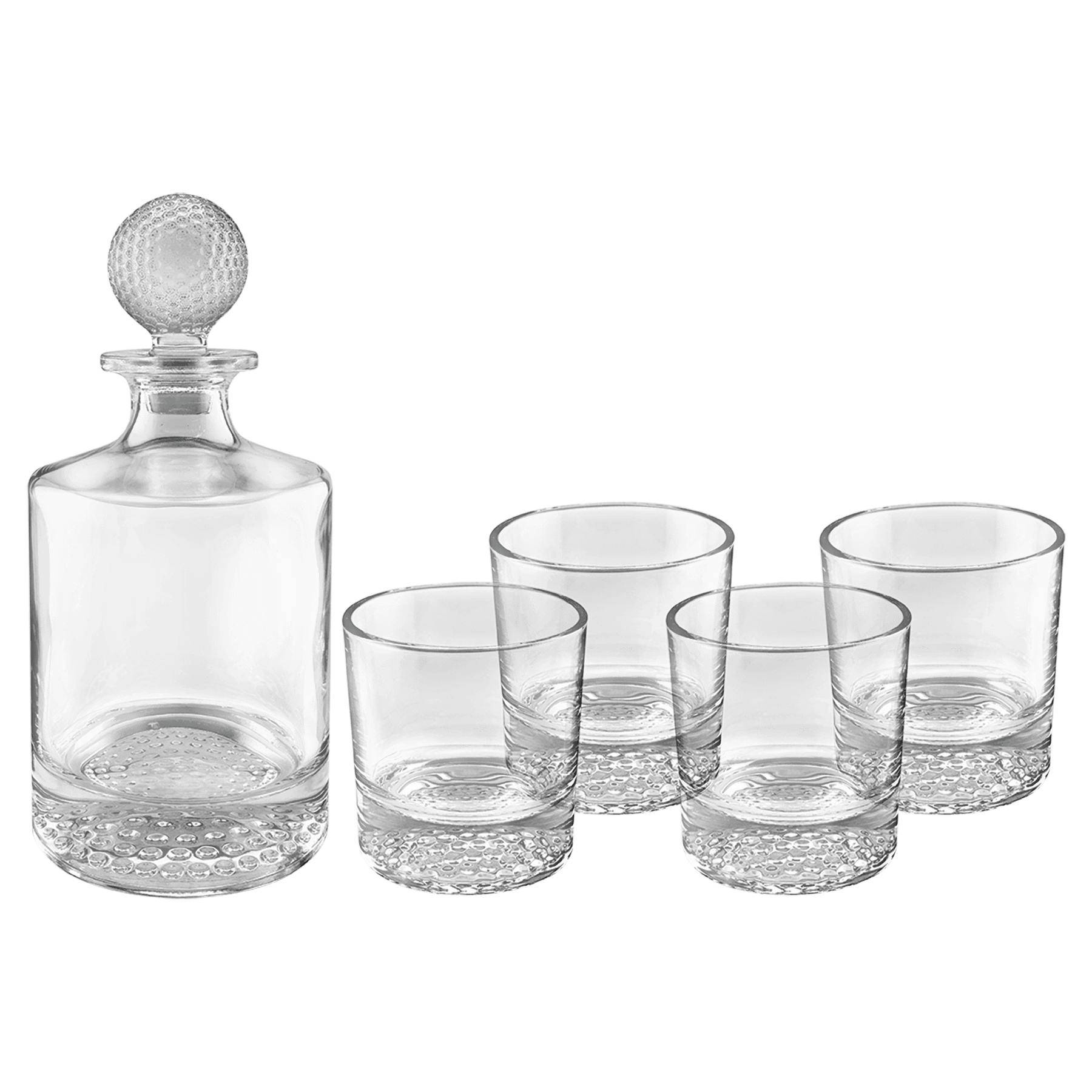 Round Golf Glass Decanter Set