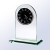 Glass Arch Black Roman Clock