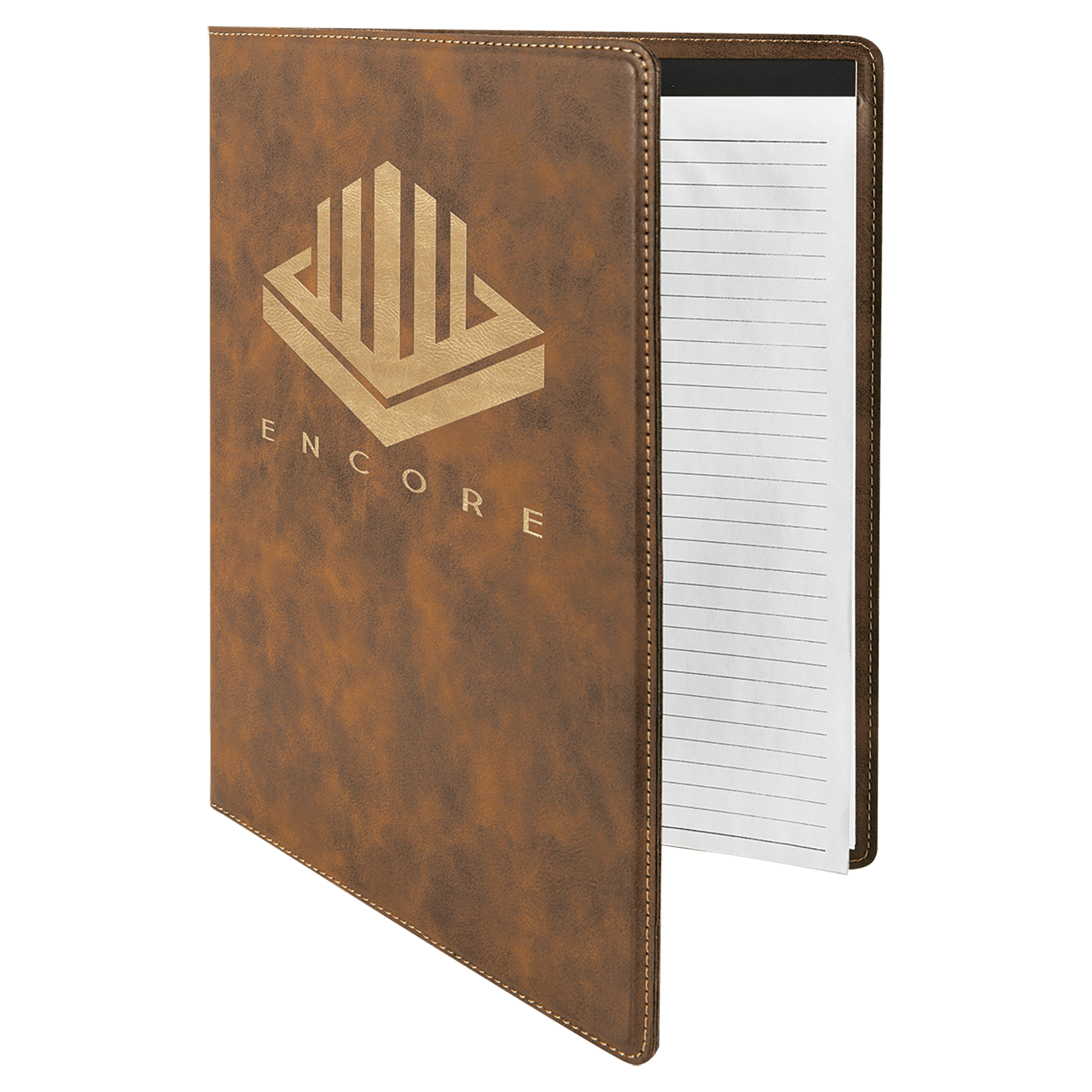 Rustic Gold Leatherette Portfolio