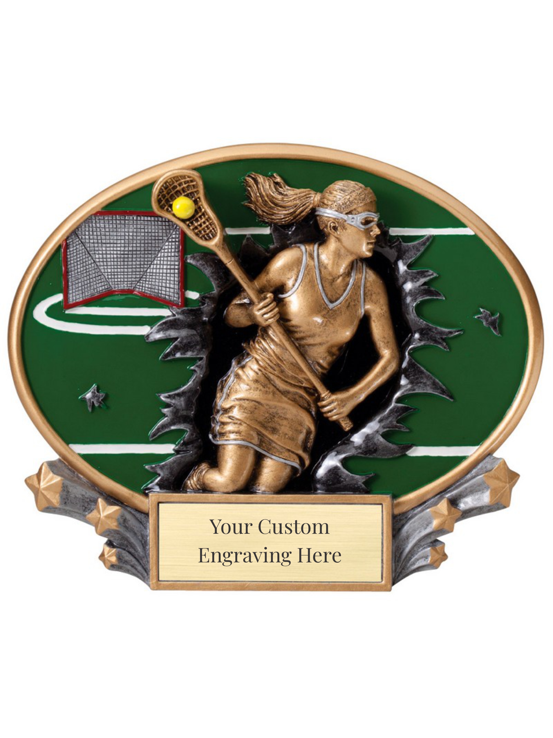 Motion Lacrosse Oval Plaque (Female)