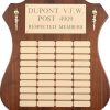 Walnut Shield Perpetual Plaque