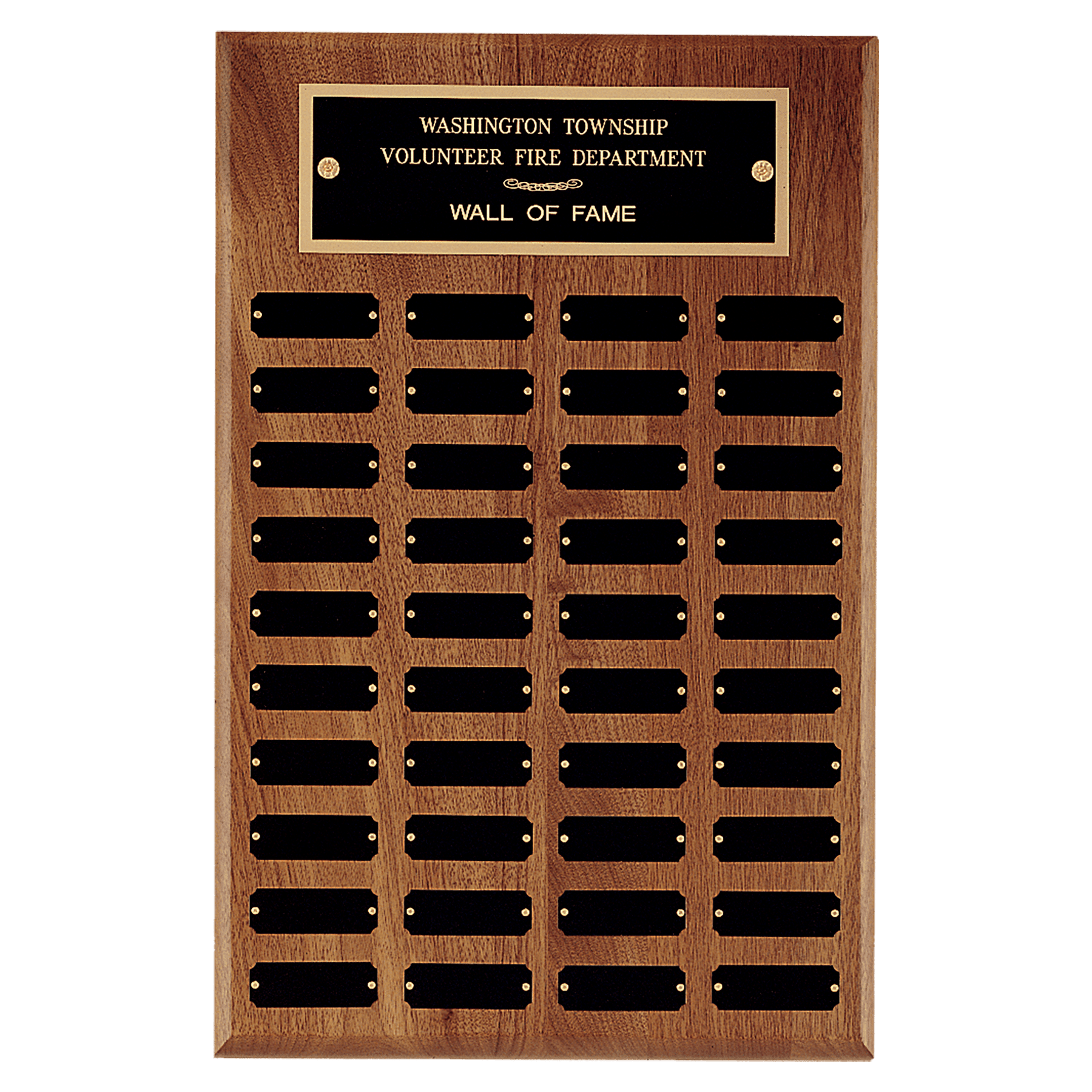 Walnut 40 Plate Perpetual Plaque