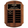 Walnut 12 Plate Perpetual Shield Plaque