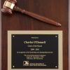 Vertical Walnut Gavel Plaque