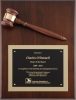 Vertical Walnut Gavel Plaque