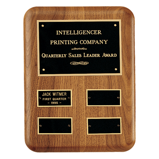 Quarterly Walnut Perpetual Plaque