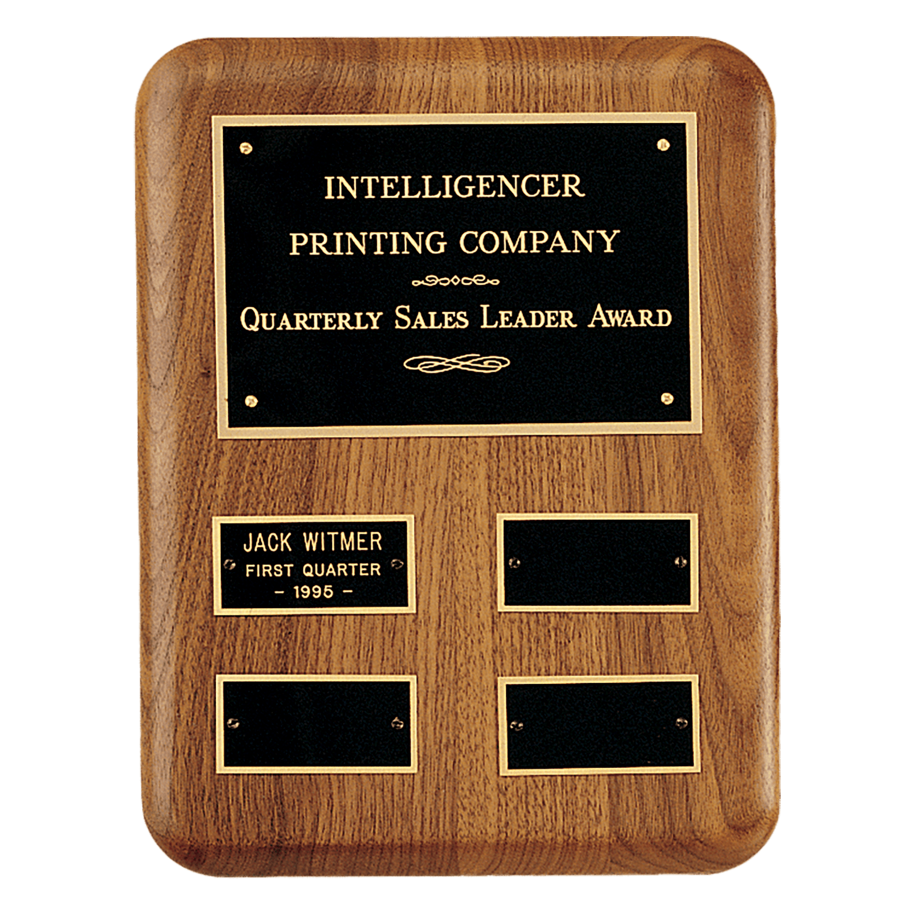 Quarterly Walnut Perpetual Plaque