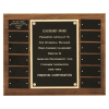 Walnut 12 Plate Leadership Perpetual Plaque