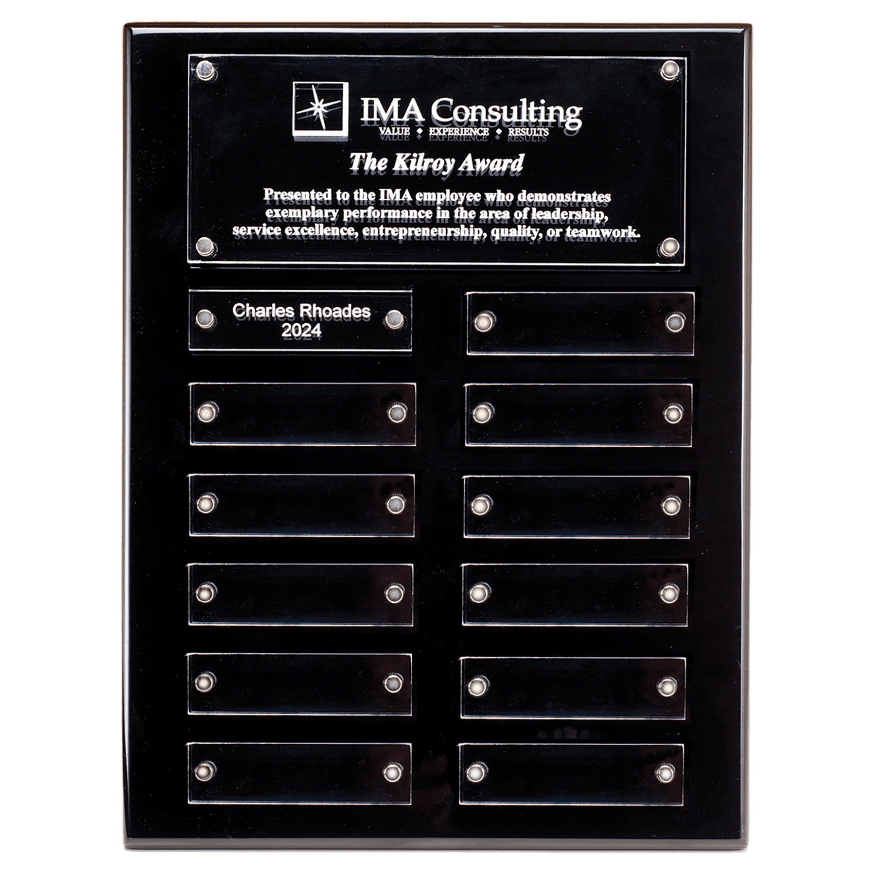 Acrylic Plated Black Piano Perpetual Plaque