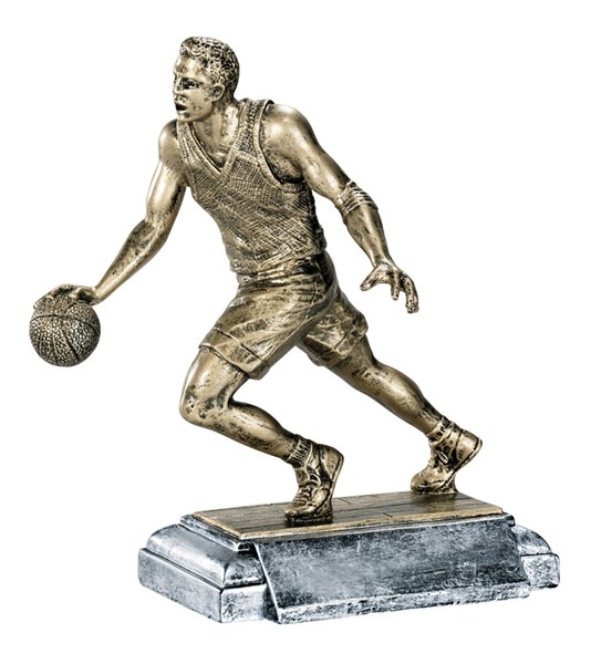 Male Basketball Dribbler Figure Award