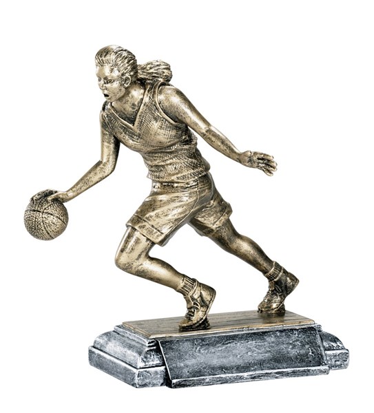 Female Basketball Dribbler Figure Award