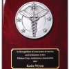 Rosewood Caduceus Plaque