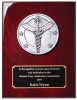 Rosewood Caduceus Plaque