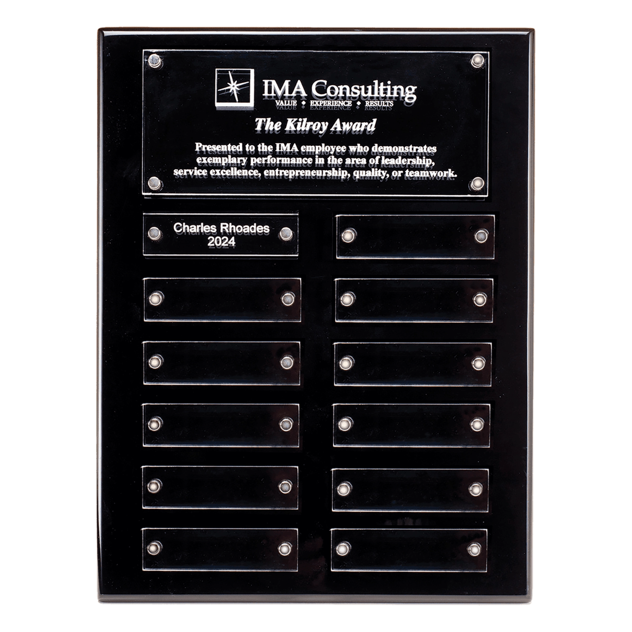 Acrylic Plated Black Piano Perpetual Plaque