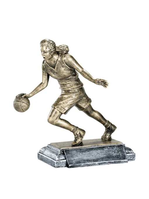 Female Basketball Dribbler Figure Award