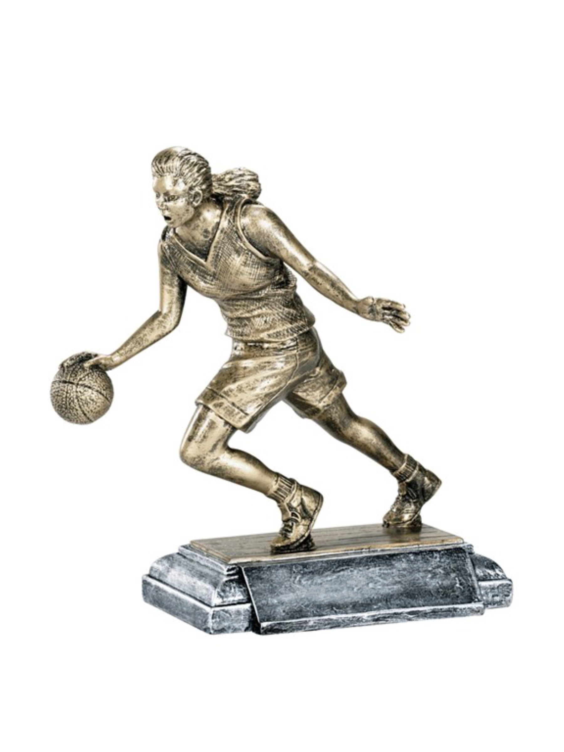 Female Basketball Dribbler Figure Award