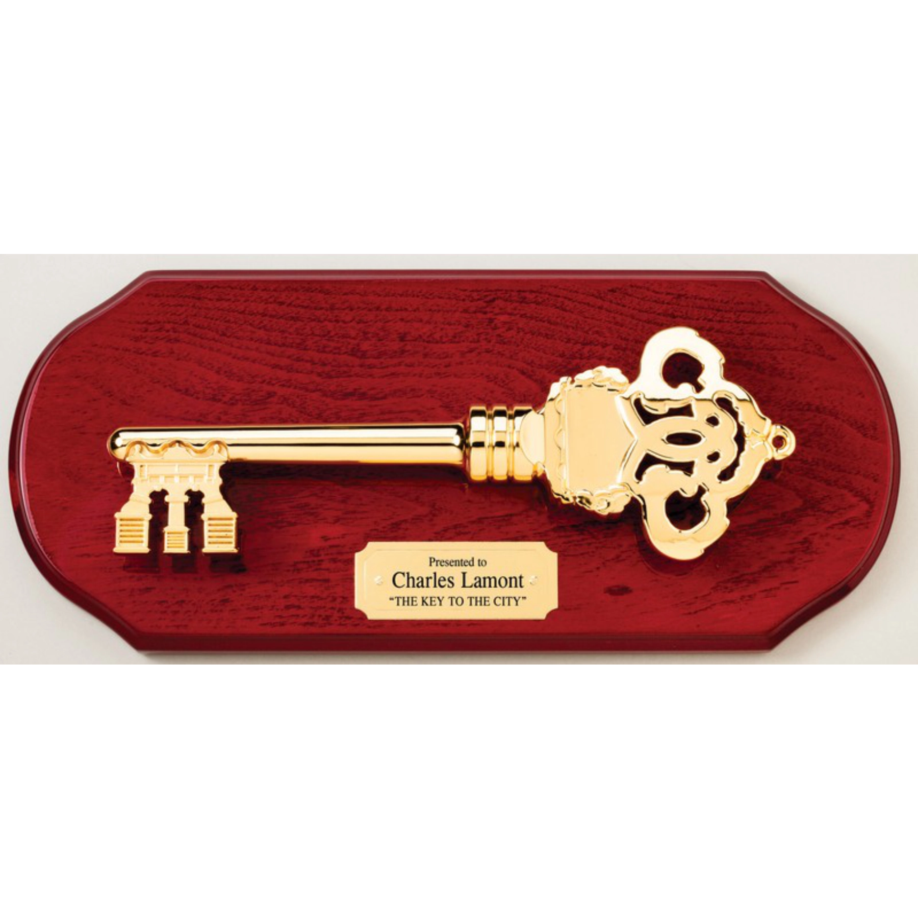 Golden Key on Plaque