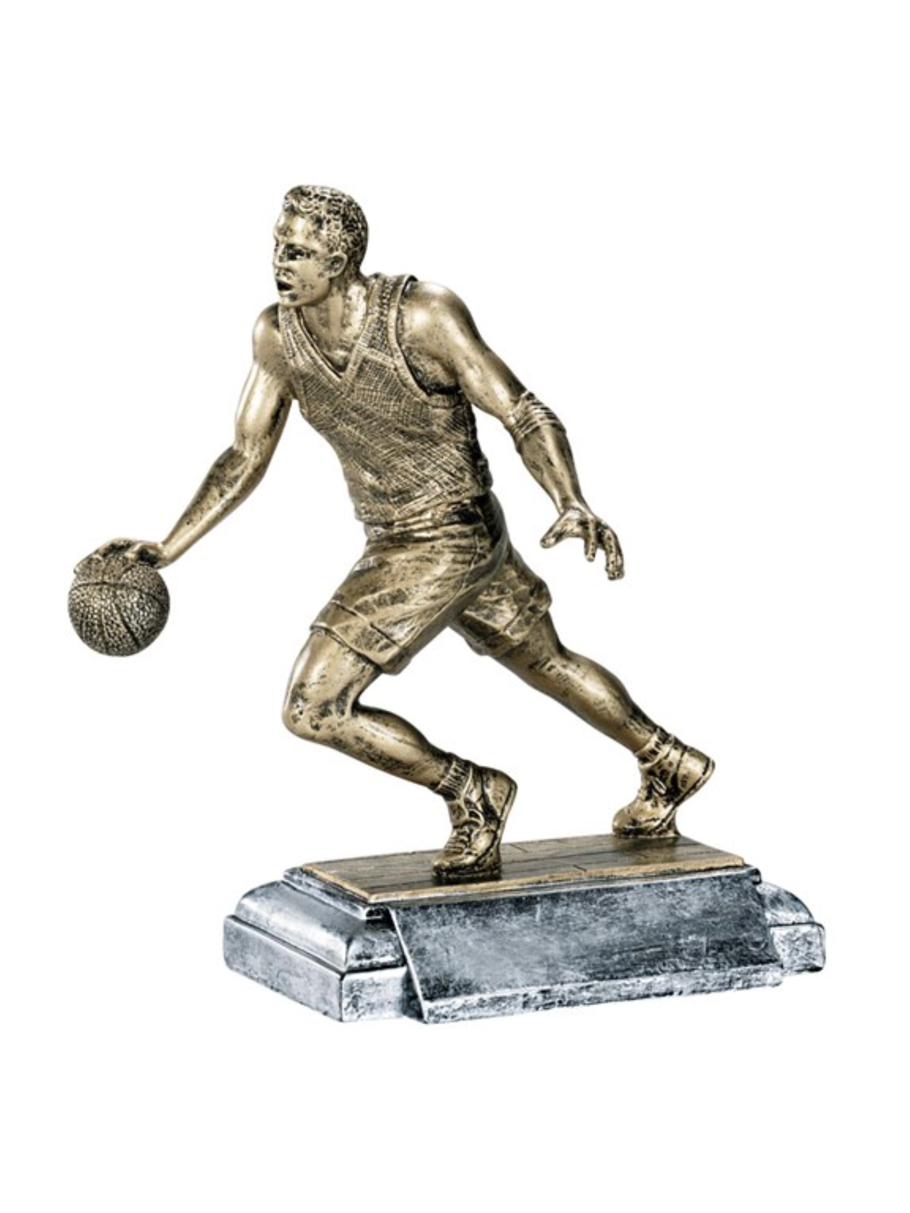 Male Basketball Dribbler Figure Award