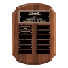 Walnut 12 Plate Perpetual Shield Plaque