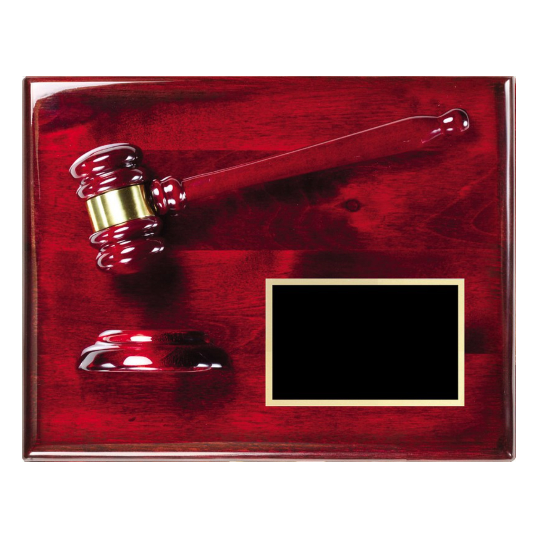 Rosewood Gavel Plaque with Base