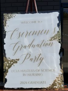 Gold Foil Grad Party Welcome Sign