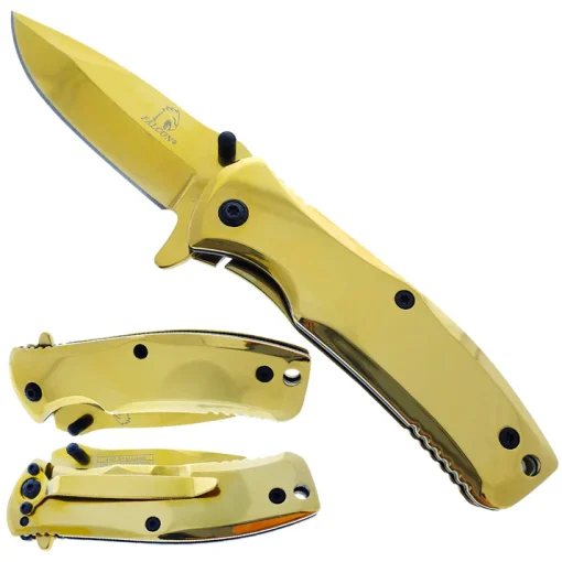 Falcon 6.5" Gold Pocket Knife