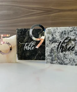 3D Marble Stone Table Numbers