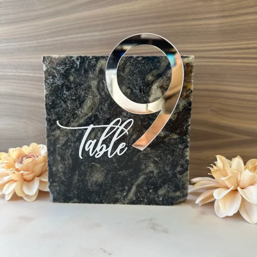 3D Marble Stone Table Numbers