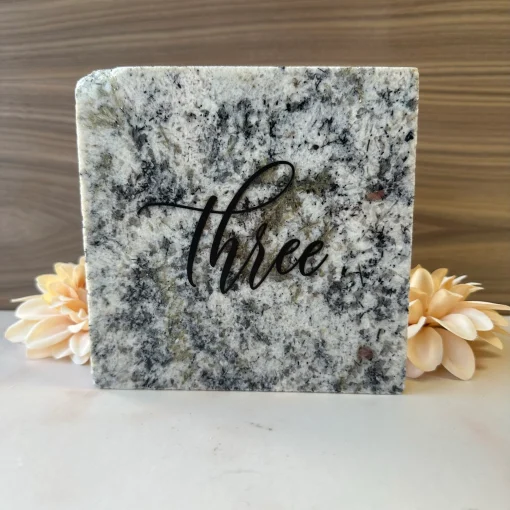 3D Marble Stone Table Numbers