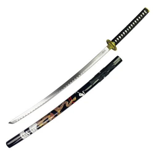 Black Dragon Samurai Sword with Stand