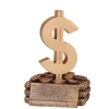 Gold Dollar Sign Trophy