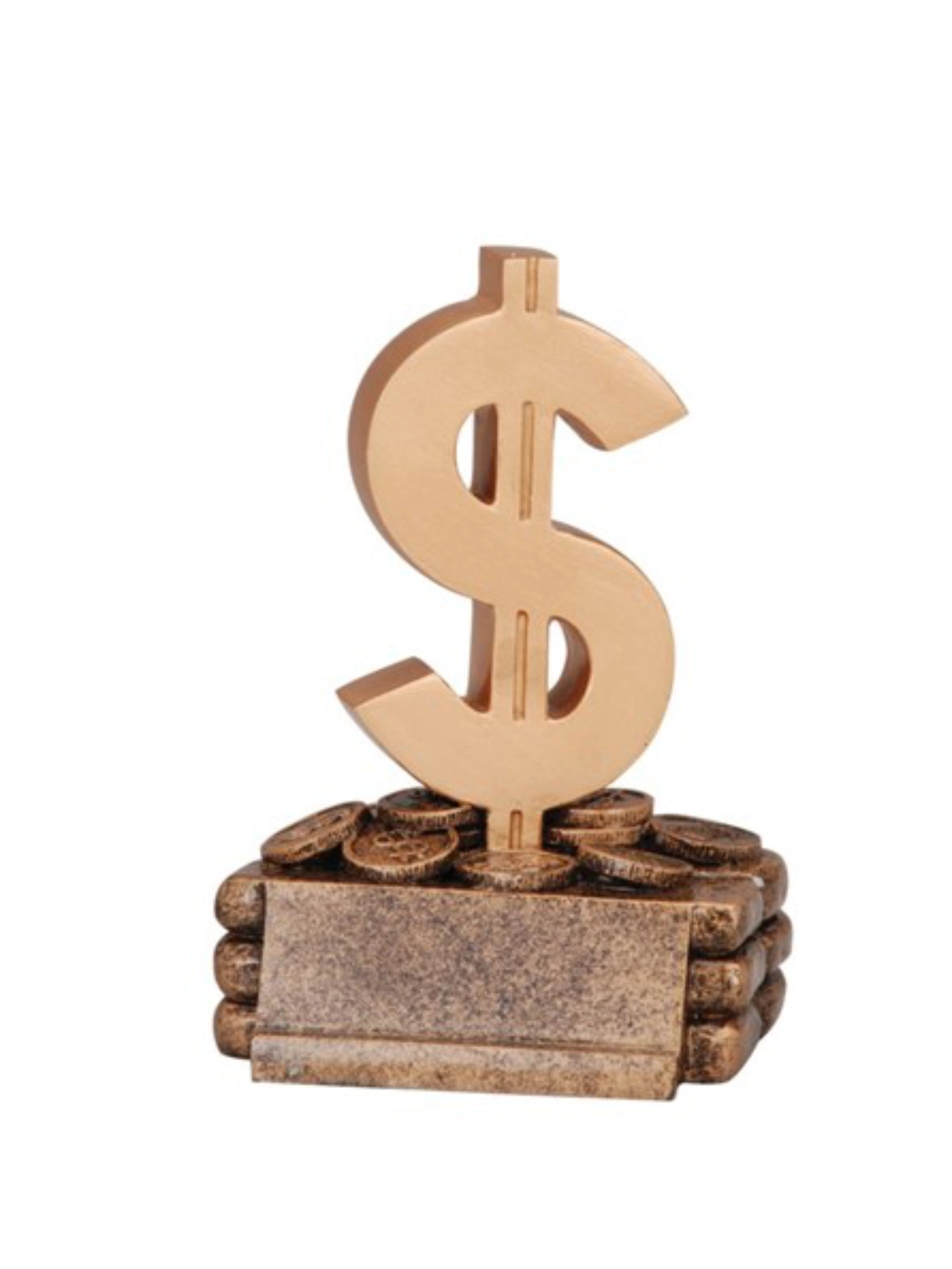 Gold Dollar Sign Trophy