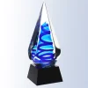 Blue Ocean Spiral Glass Award