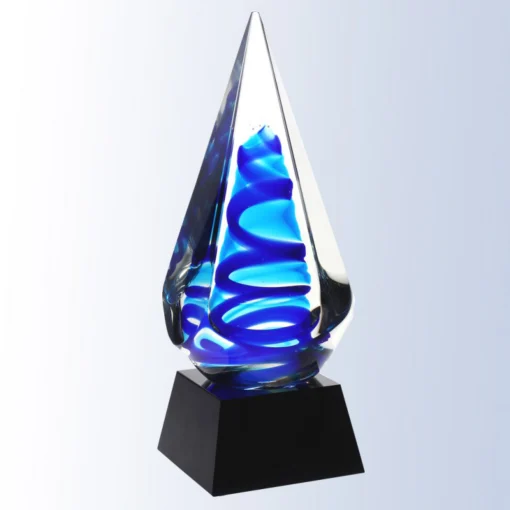 Blue Ocean Spiral Glass Award