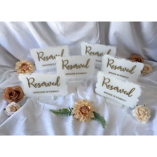 Acrylic Reserved Signs