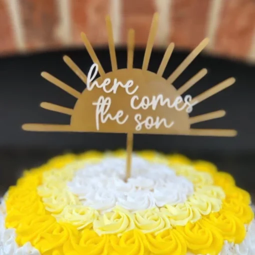 Here Comes the Son Cake Topper