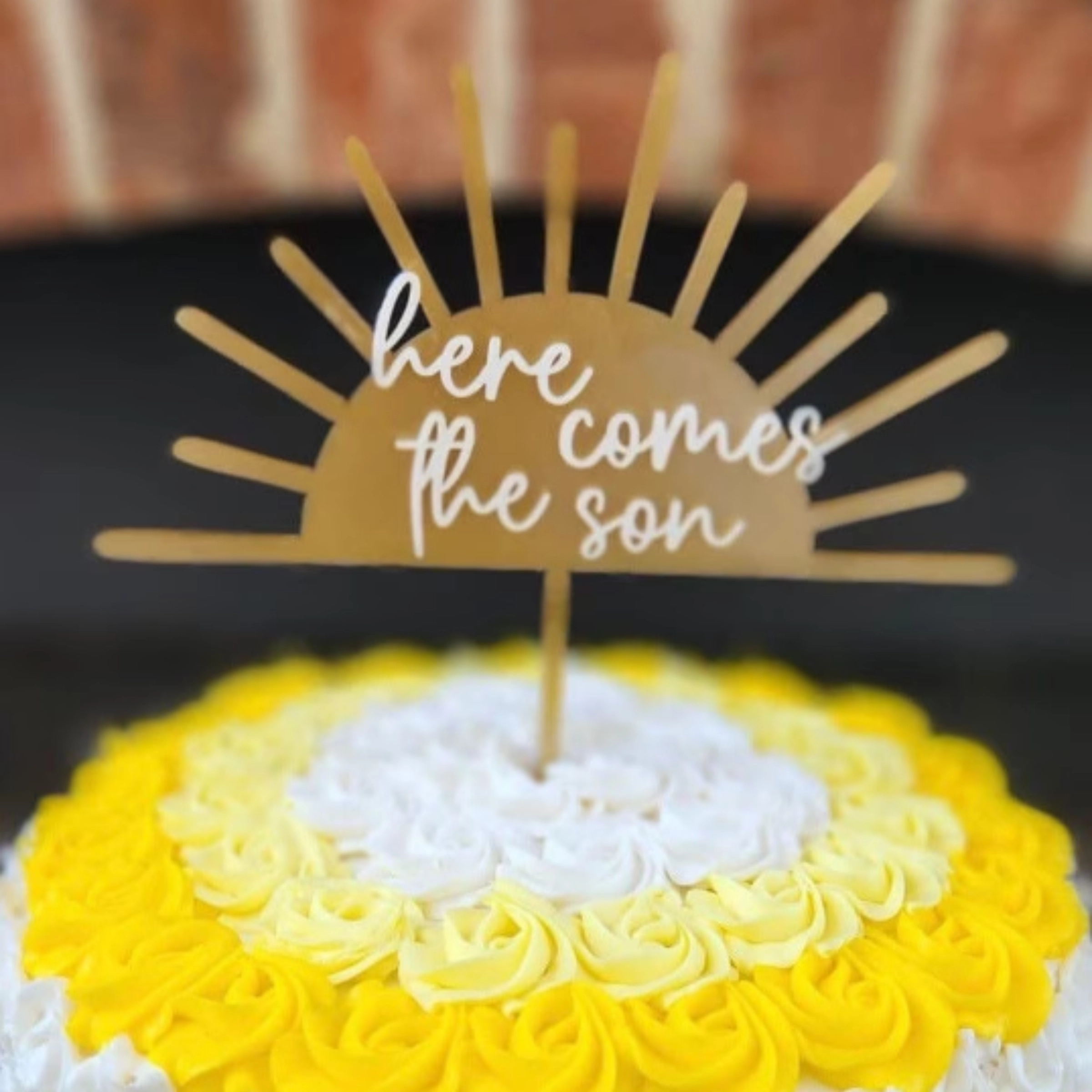 Here Comes the Son Cake Topper