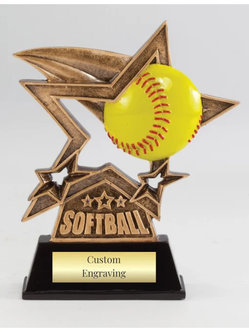 Star Softball Resin Trophy