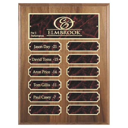 12 Red Plate Perpetual Plaque