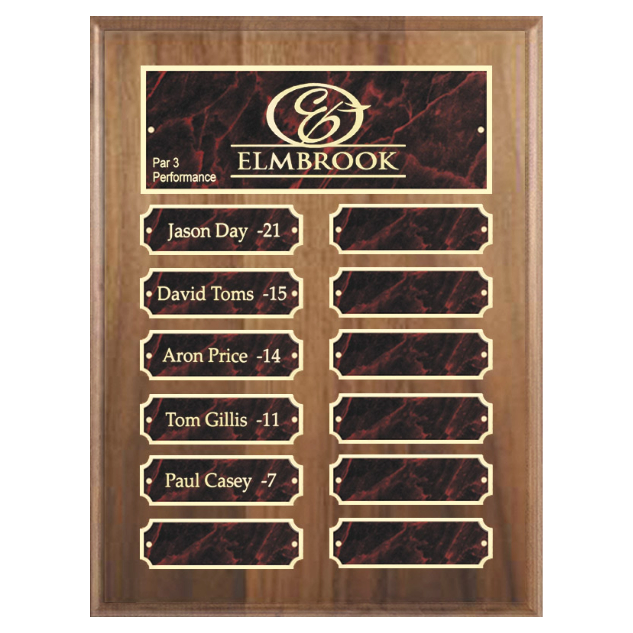 12 Red Plate Perpetual Plaque