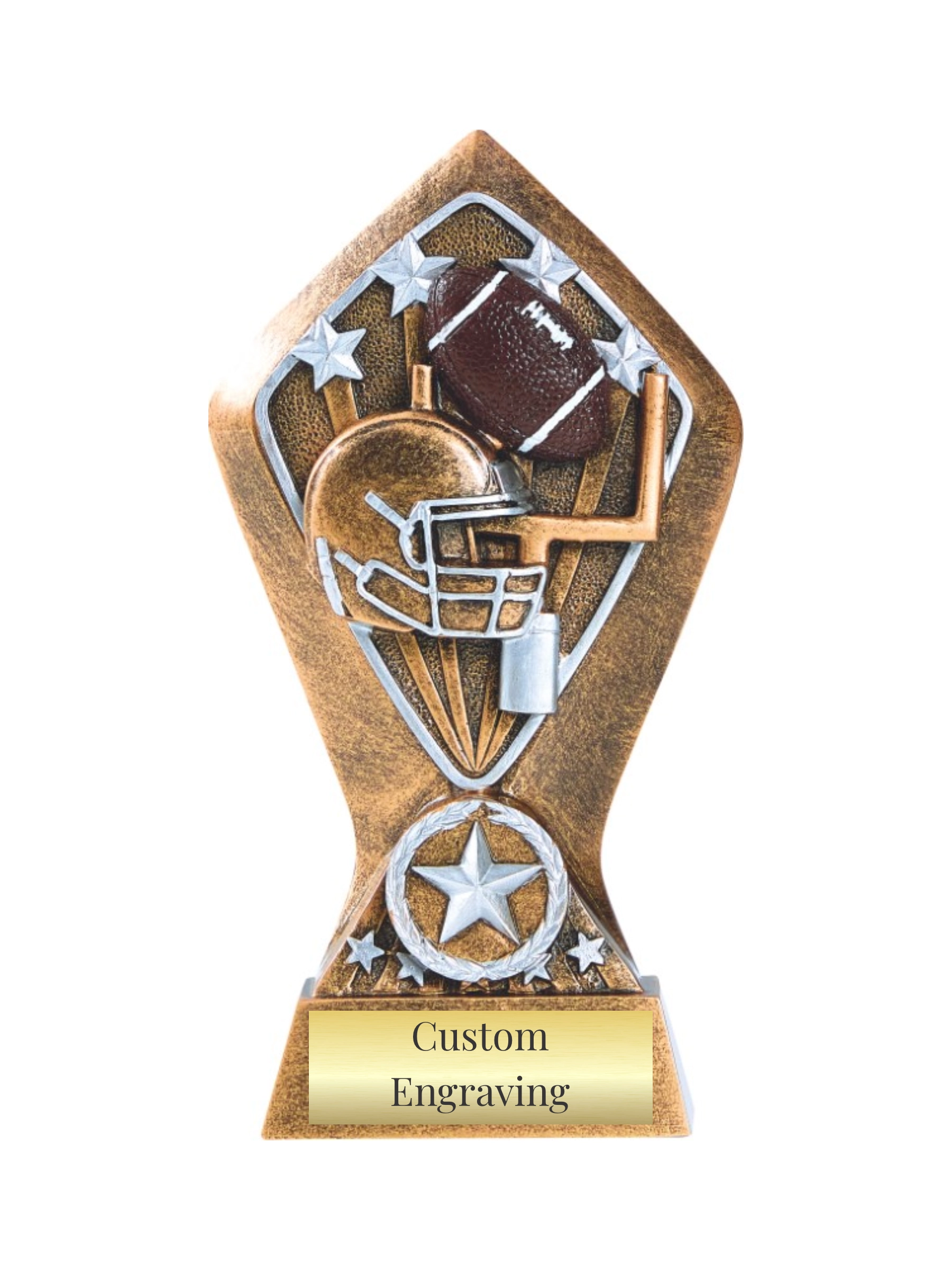 Diamond Resin Football Trophy