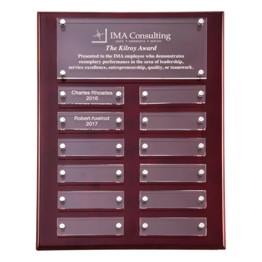 Acrylic Plated Rosewood Perpetual Plaque