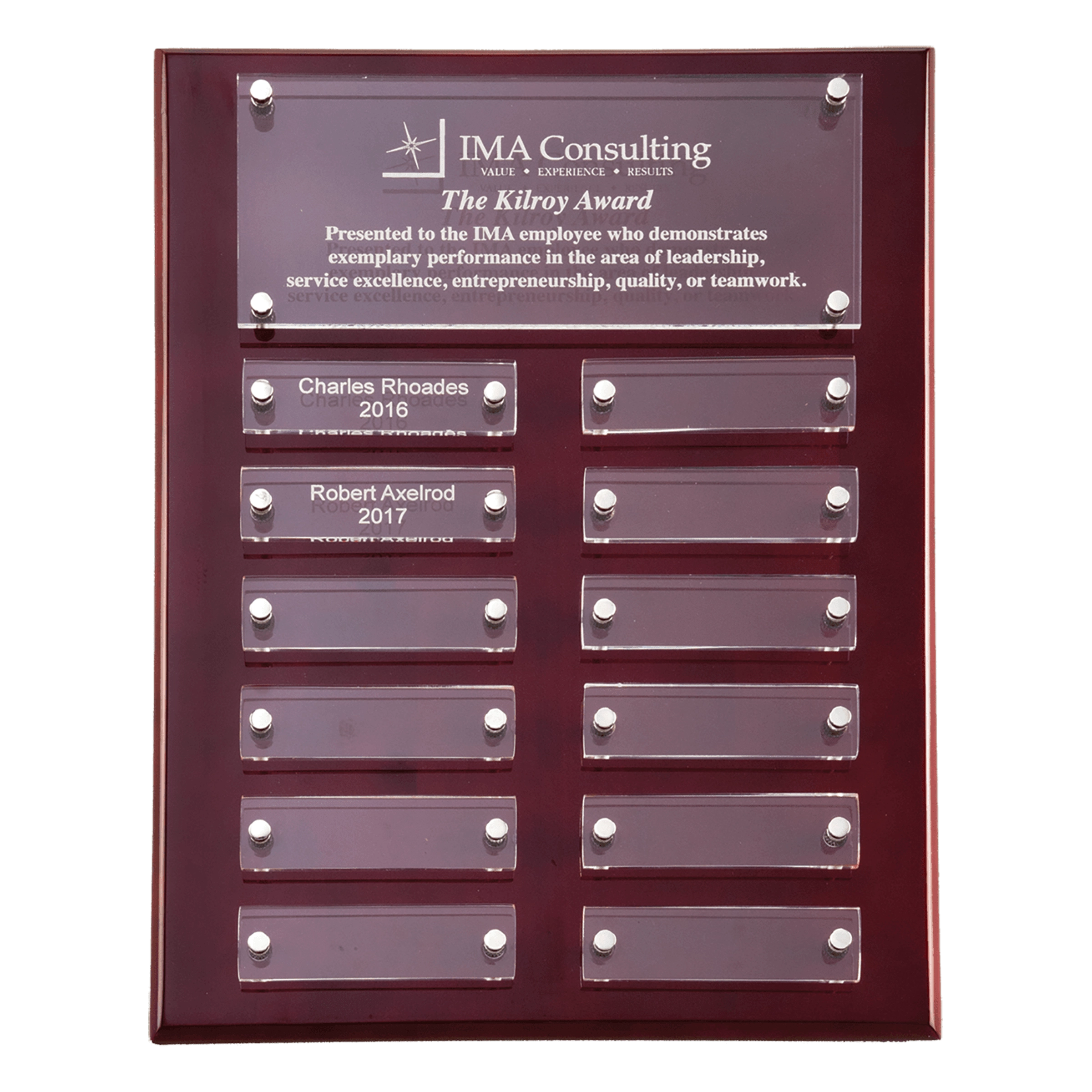 Acrylic Plated Rosewood Perpetual Plaque