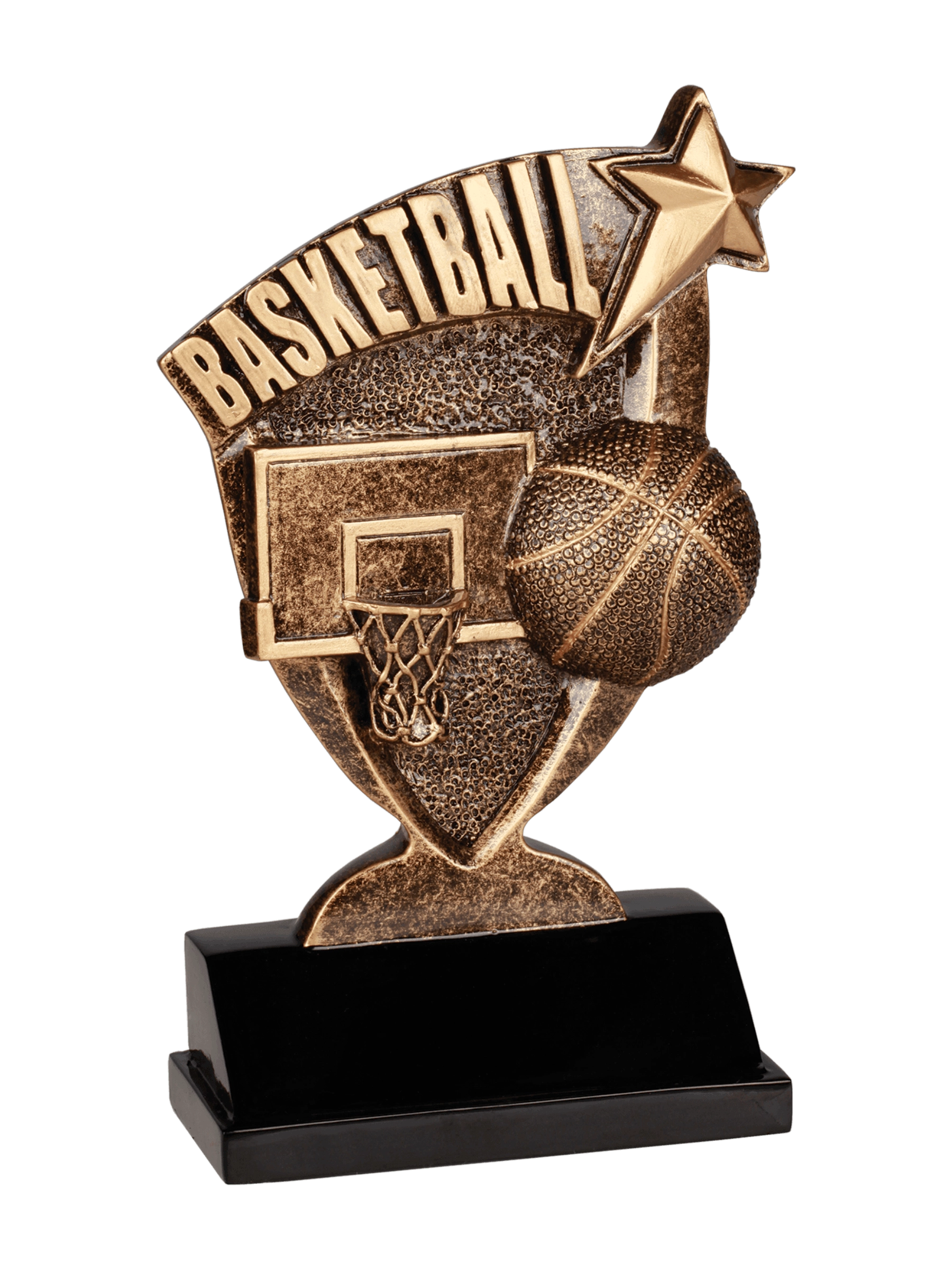 Basketball Banner Resin Trophy