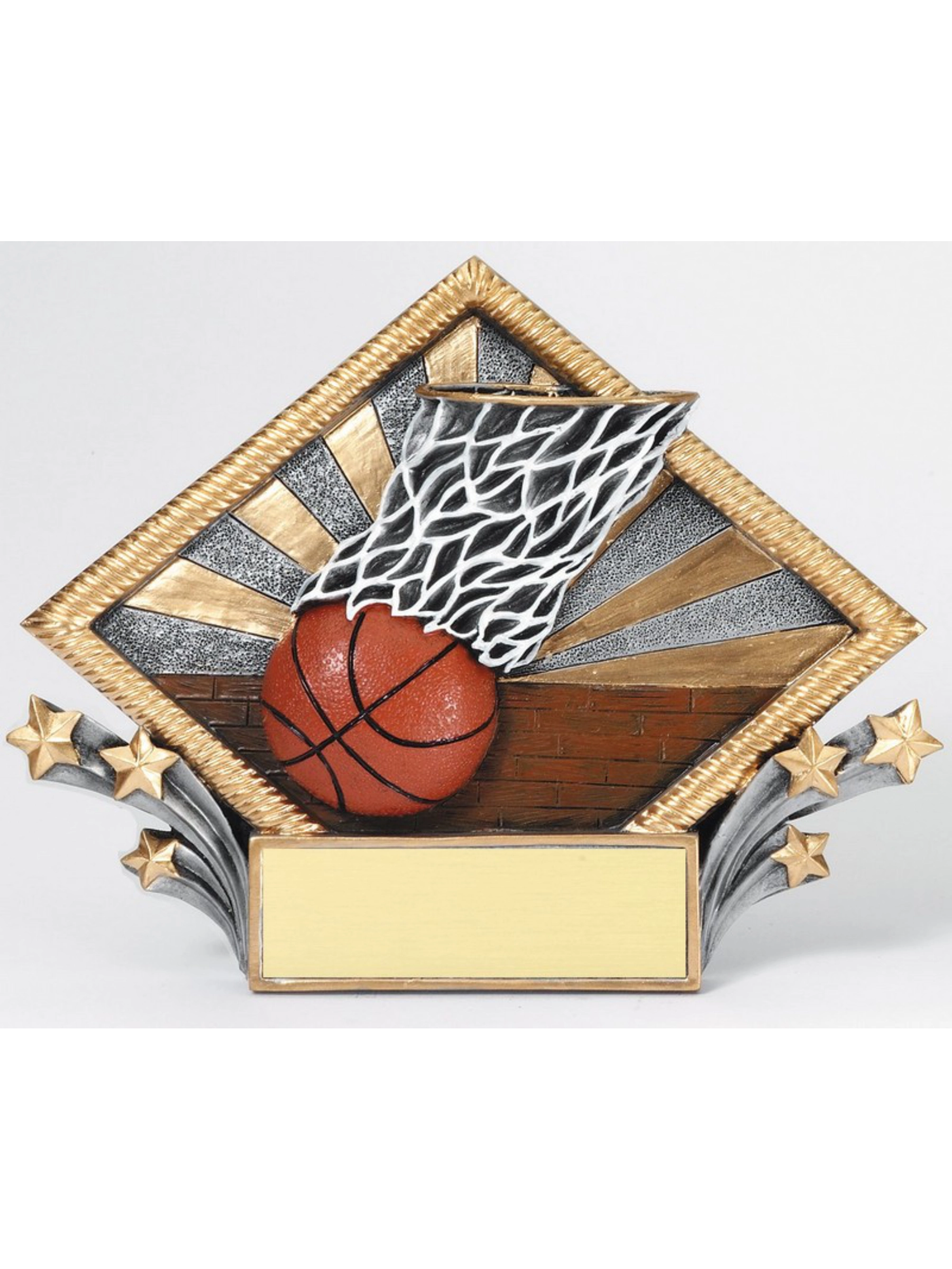 Basketball Diamond Resin Trophy