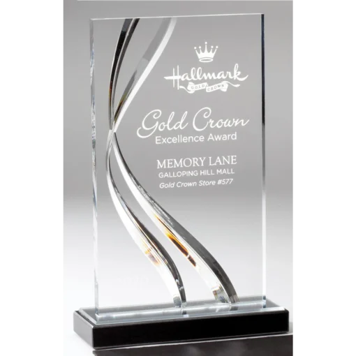 Clear Swirl Acrylic Award